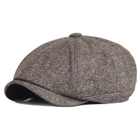 Winter Thick Warm Newsboy Caps Men Soft Octagonal Hat For Male Detective Hats Retro Driver Flat Caps - BELANO