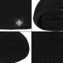 Gorro de malha de lã grossa para outono e inverno